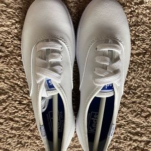 White Leather Keds Girls Size 1Y